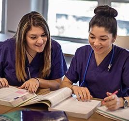 Undergraduate students in the University of Bridgeport School of Nursing